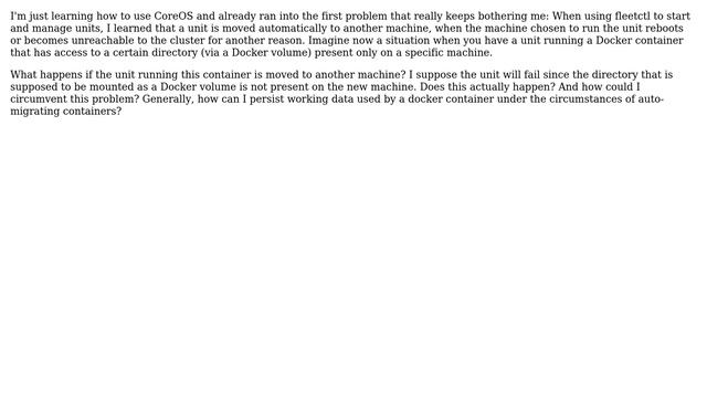 DevOps & SysAdmins: How does CoreOS migrate Docker containers, when Docker volumes are in use? смотреть онлайн