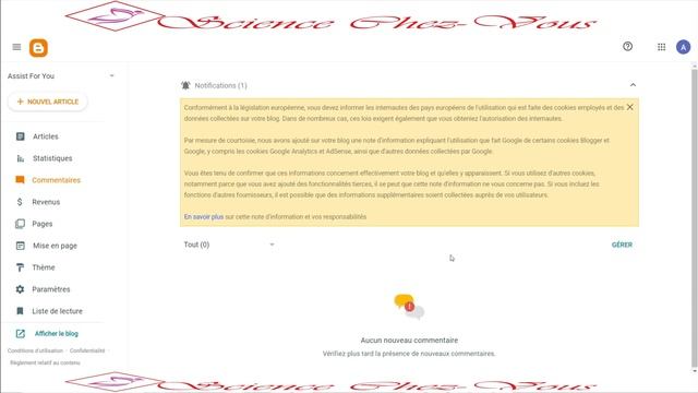 Une vue globale sur le menu de la surface Blogger 2023 смотреть онлайн