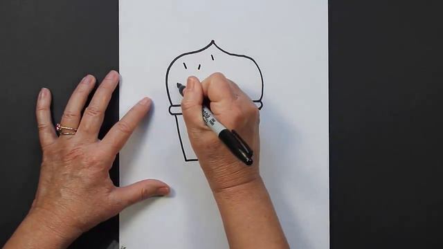 How to Draw a Cupcake With a Mustache Step-By-Step смотреть онлайн