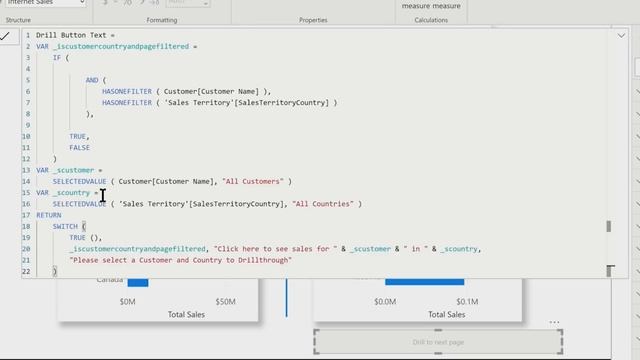 NEXT LEVEL Conditional Drill in Power BI Desktop with buttons смотреть онлайн