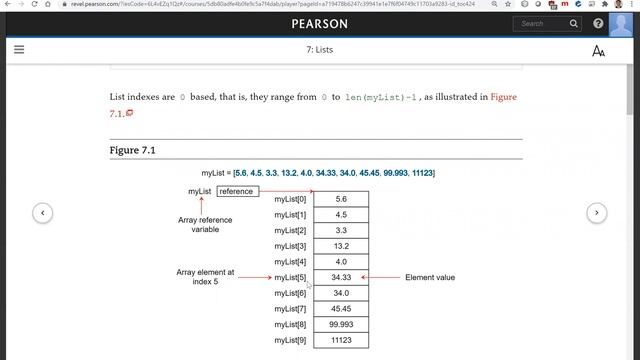 Daniel Liang Python Section 7.1 смотреть онлайн