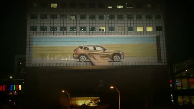 Уличная реклама BMW - Проекционная реклама смотреть онлайн
