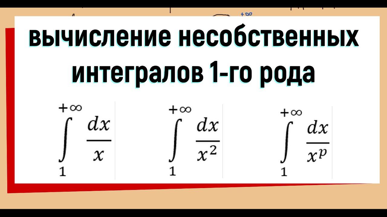 19.1 Несобственные интегралы 1 рода примеры решения #1 смотреть онлайн