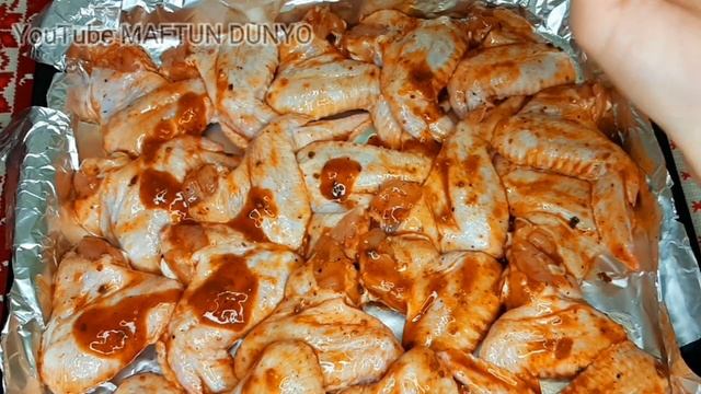 Отличный ужин для всей семьи! Простой и быстрый рецепт куриный крылышки в духовке. смотреть онлайн