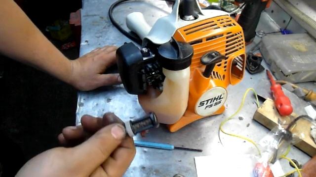 Stihl FS 55 ПОДРОБНАЯ СБОРКА Часть 5 Заводим бензокосу смотреть онлайн