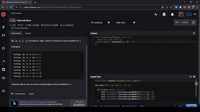 Решение задач CodeWars JS. 7 уровень. смотреть онлайн