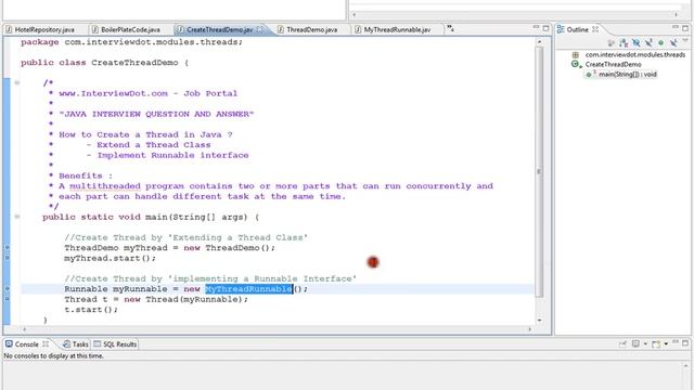 IN JAVA HOW TO CREATE A THREAD DEMO смотреть онлайн