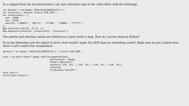 GIS: Exporting an image for visualization (Earth Engine Python API) смотреть онлайн