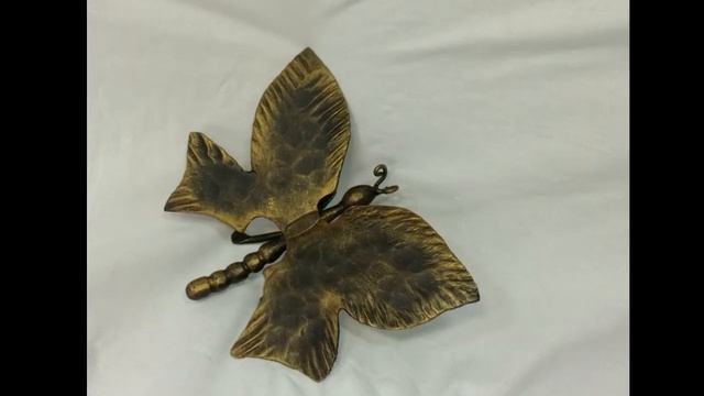 Маленькая бабочка из металла, кованая, пример как сделать, простая модель смотреть онлайн