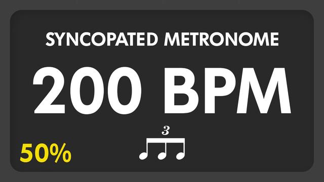 200 BPM - Syncopated Metronome - 8th Triplets (50%) смотреть онлайн