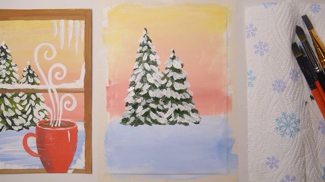 Утро с кофе//Вкусно, уютно, просто*Гуашь смотреть онлайн