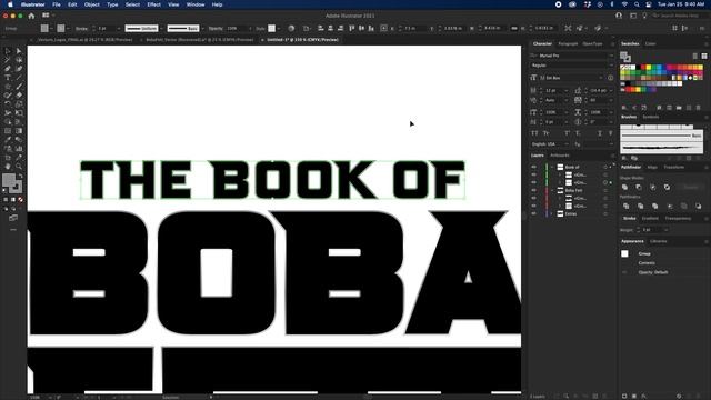 Create the Book of Boba Fett logo w/ Adobe Illustrator смотреть онлайн