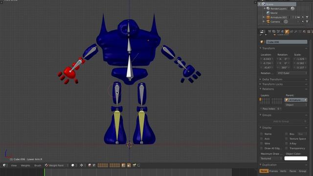 Weight Paint Result