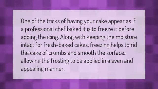 How do you store a cake in the fridge before icing it? смотреть онлайн