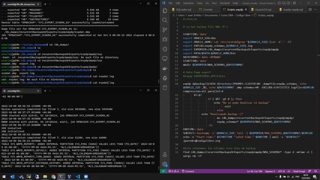 Oracle DBA - Laboratorio Crontab + Script Backup Expdp - 08-10-2022 смотреть онлайн