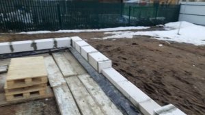 Веранда из газоблока. Начало строительства. Кладка гзб