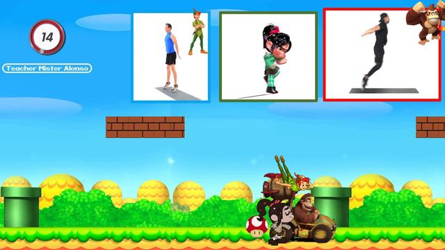 MARIO 🔴 VS 🔵 DISNEY TEAM | FITNESS RACES BRAIN BREAK | Just Dance and exercise for kids смотреть онлайн