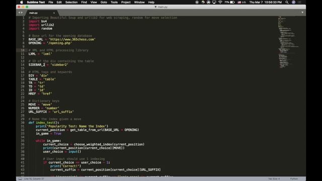 Python Web Scraping Tutorial (Chess Opening Explorer) смотреть онлайн