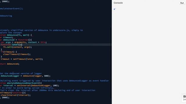 Debouncing in Javascript смотреть онлайн