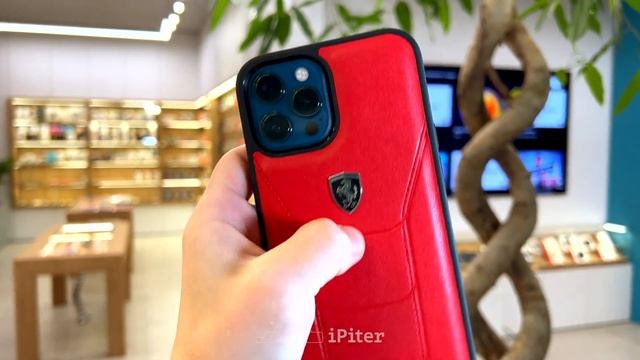 Чехол Ferrari Кожаный для iPhone 12 Pro Max (Красный) смотреть онлайн