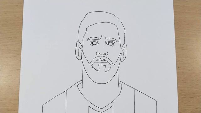 How To Do Messi Drawing Black And White | Messi Drawing | Lionel Messi Drawing | Lionel Messi Sketc