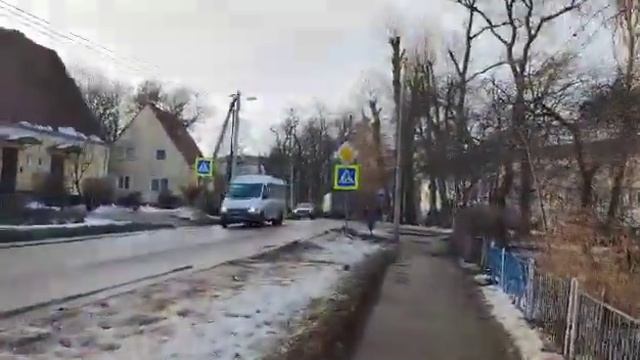 Мини прогулочка в Гурьевске, ул. Ленина. Погода ?☀⛅☁?⚡❄ смотреть онлайн