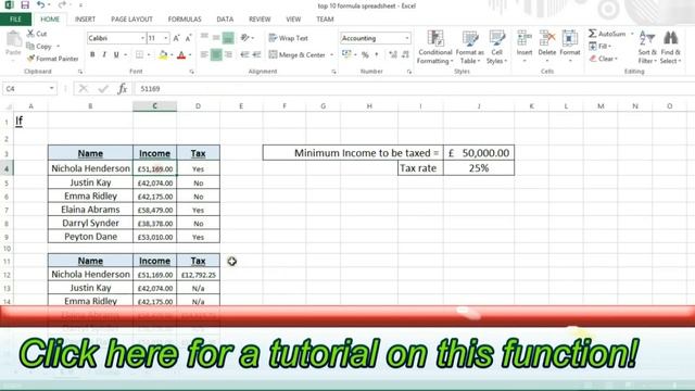 Top Ten Most Important Excel Formula (Tutorial) смотреть онлайн
