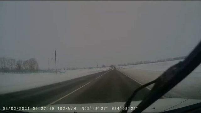 Начало метели на автодороге Бийск - Новоалтайск. Часть 1. г. Бийск - с. Троицкое. 2ч уже на канале смотреть онлайн