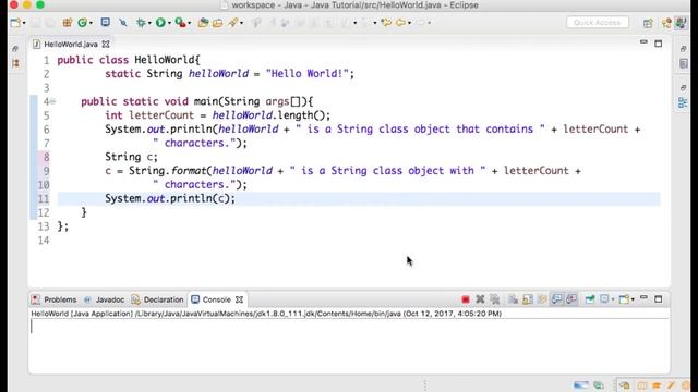 Java made Simple: String Class Tutorial смотреть онлайн