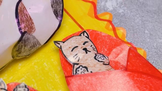 How To Make Paper Kitties and Rescue Mommy Cat || FUN CRAFT смотреть онлайн