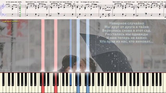 Зимний сад - Алексей Глызин (Ноты и Видеоурок для фортепиано) (piano cover) смотреть онлайн