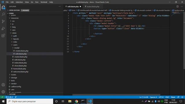 MODAL EDIT IN LARAVEL (CRUD) смотреть онлайн