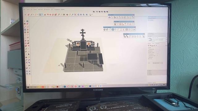 Разработка модели памятника! Скетчап смотреть онлайн