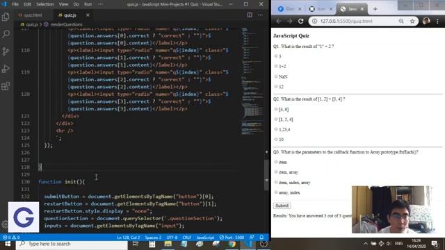Build a MC Quiz - Learning JavaScript and CSS via Mini-Projects #1 смотреть онлайн