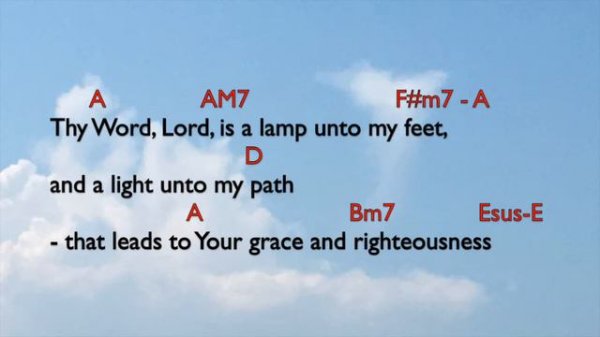 Thy Word, Thy Love, Thy Power - (Chords in A)