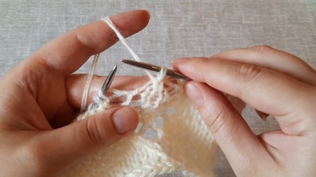 Узор "Цветочный ажур" спицами. смотреть онлайн