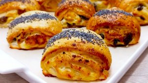 Слойки с ТВОРОГОМ❗ БЫСТРАЯ ВЫПЕЧКА❗️ Супер вкусный и простой рецепт из слоеного теста❗️