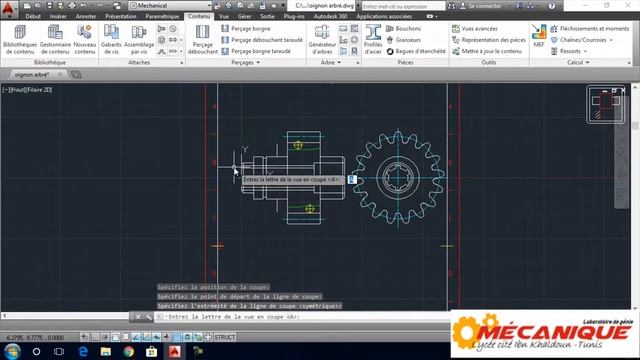 Pignon arbré sur AutoCAD Mechanical Générateur d'arbres смотреть онлайн