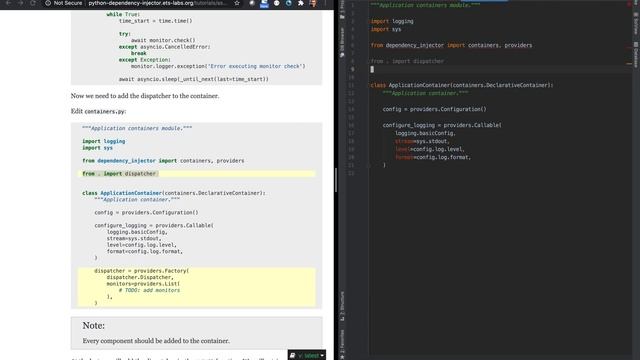 Мониторинг демон на Python/Asyncio - руководство для начинающих / Dependency Injector смотреть онлайн