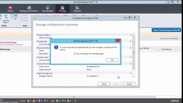Backup Exec 16 - Configurando Backup para o Azure Cloud storage смотреть онлайн