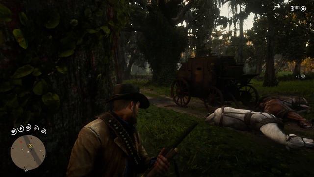Ограбление дилижанса на болоте. Red Dead Redemption 2 смотреть онлайн