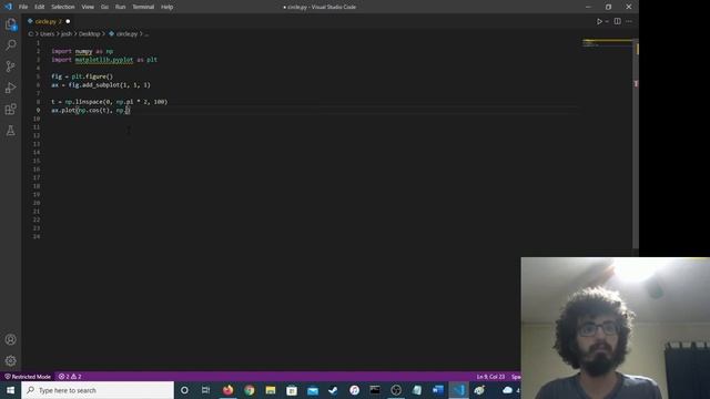 How to draw a circle with python смотреть онлайн