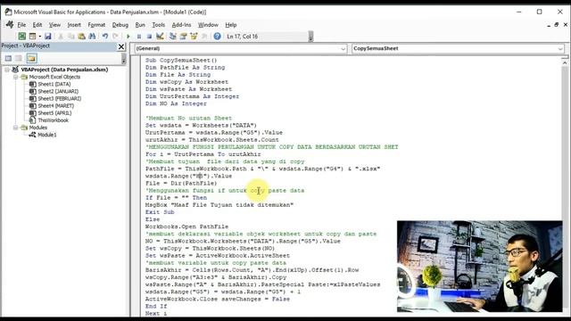 Cara Copy Data dari Semua Sheet Excel ke File Excel Lain Otomatis dengan VBA Excel смотреть онлайн