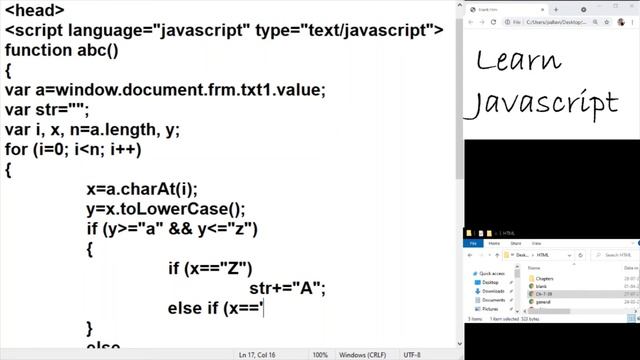 Learn Javascript: Working with Strings - Next alphabet - Loop смотреть онлайн