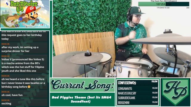Bad Piggies Theme but it's SM64 Drum Cover! смотреть онлайн