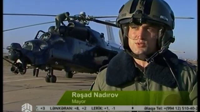 Mi-24G Super Hind Helicopters of Azerbaijan Air Forces - military exercise with shooting смотреть онлайн