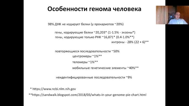 Лекция 3. Особенности организации генома (2022)
