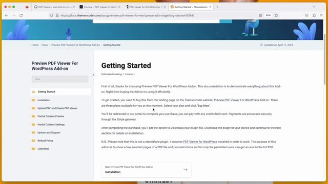 Getting Started | Preview PDF Viewer For WordPress Addon | Documentation Part 1 смотреть онлайн