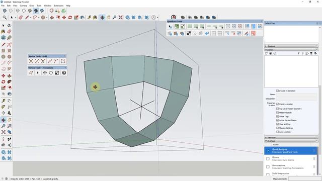 Cylinder topology (tubing) in SketchUp (part 2, corner) (Топология цилиндров в SketchUp (ч.2, угол) смотреть онлайн