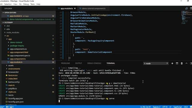 Angular6 and firebase with Material Design Table смотреть онлайн